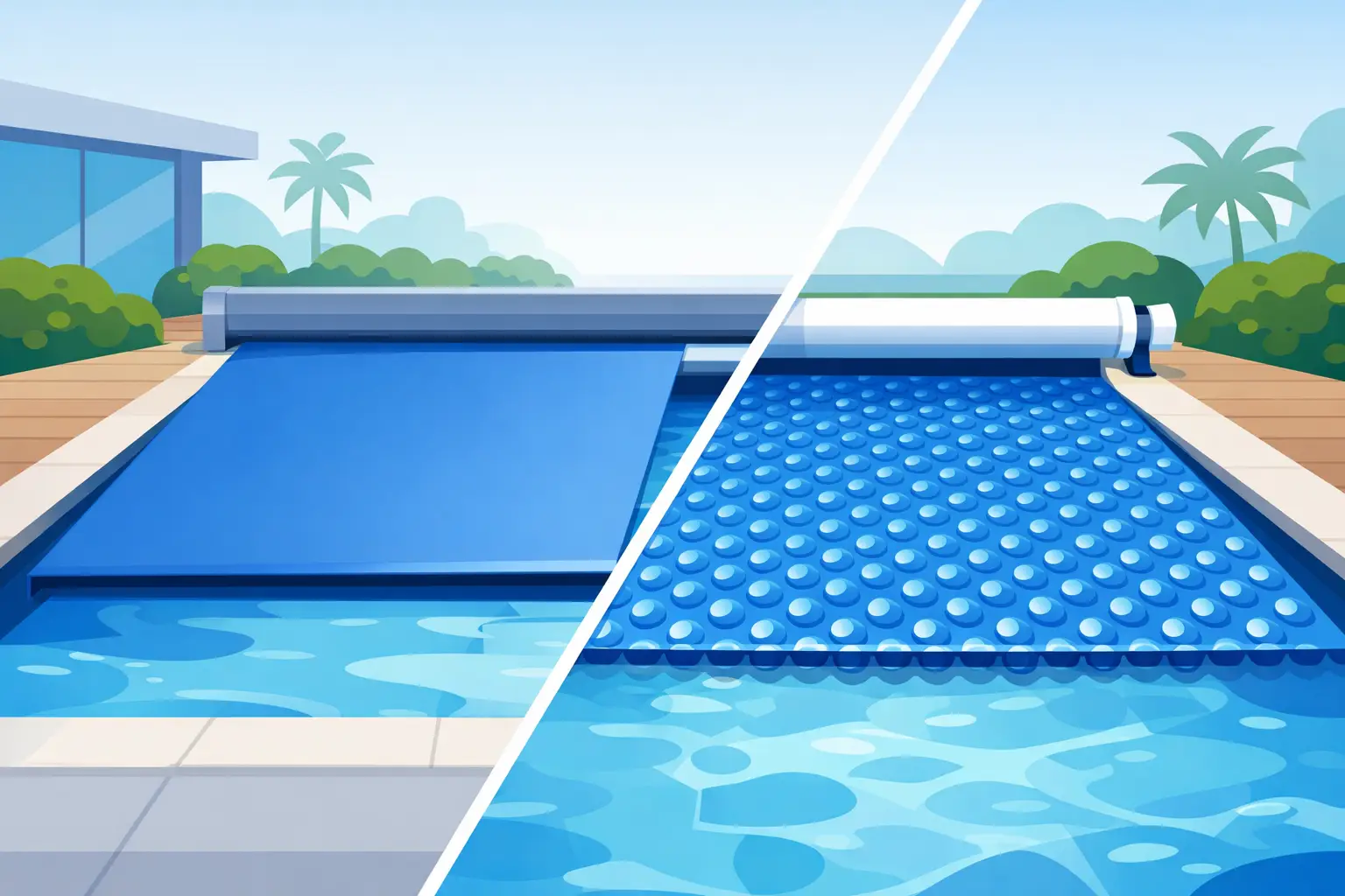 Automatic Pool Cover vs Bubble Cover