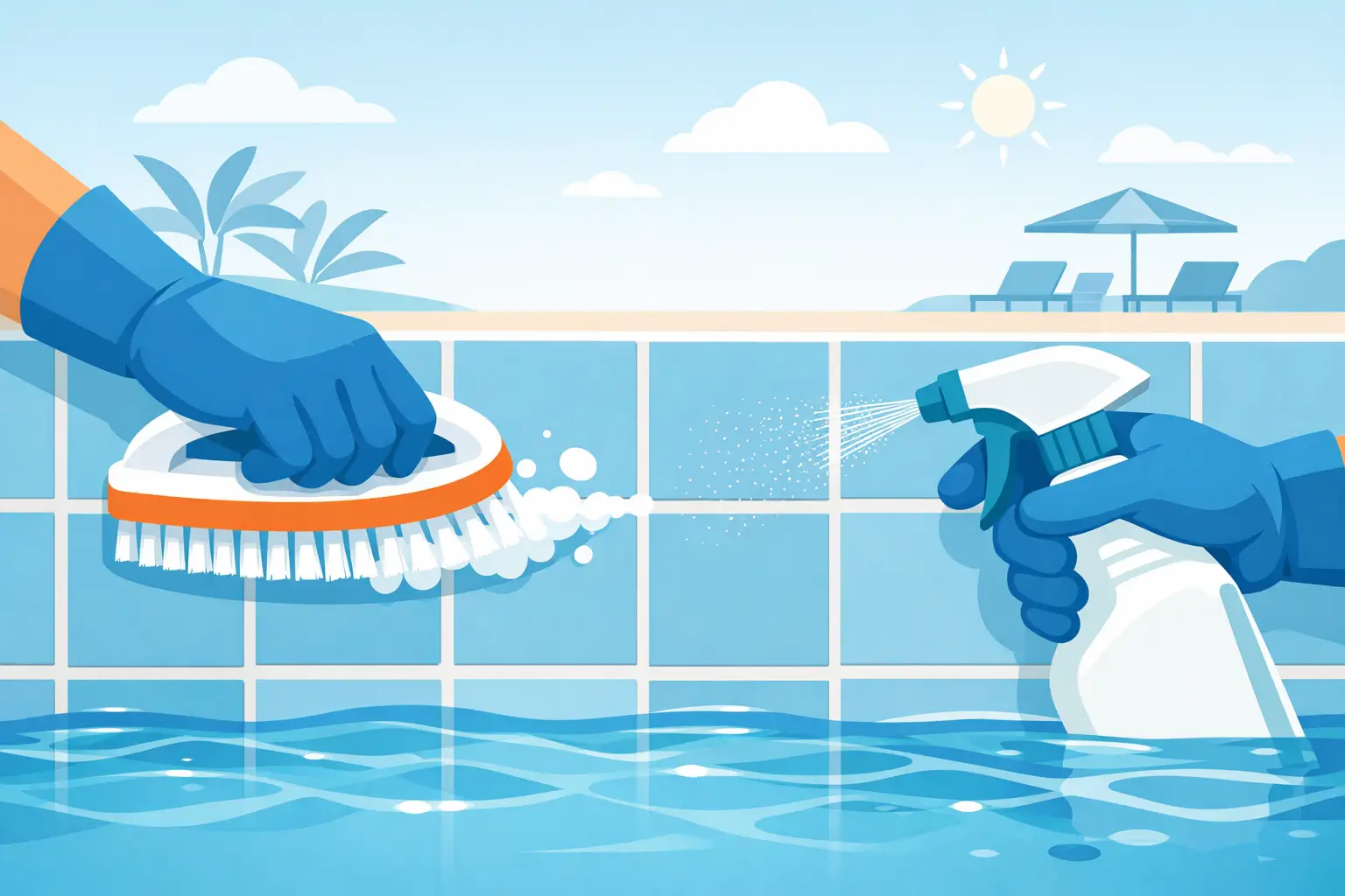 How to Clean Pool Grout Without Damaging Tiles